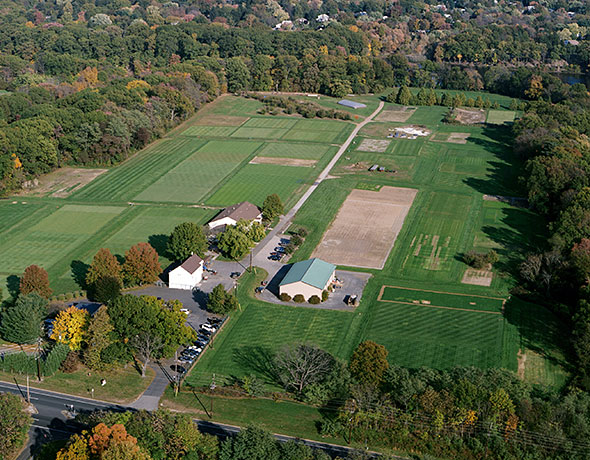Aerial view of Horticulture Research Farm #2.